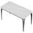 Krystah Rectangular Large Corner of Sintered Stone Ceramics Dining Table with Metal legs-227807019-229187751