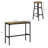 Homcom bar table set for 4, industrial high top table with bar stools, 5-piece small kitchen table and chairs for pub, dining room, rustic brown - stylish and space-saving