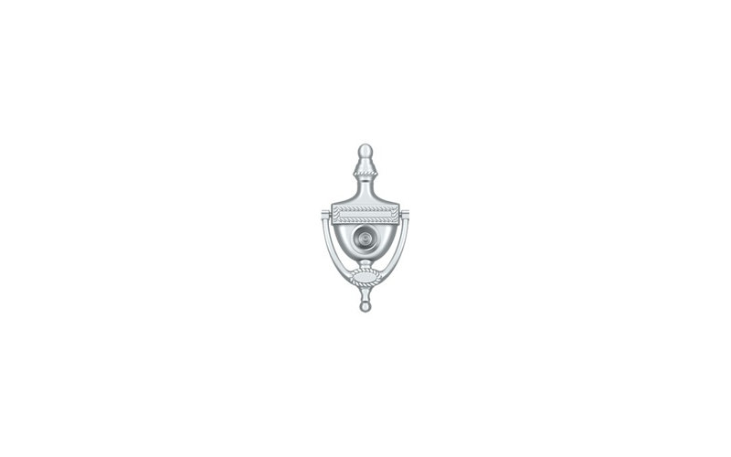 Deltana DKV6RU26 Door Knocker-Viewer, Victorian Rope in Polished Chrome, Polished Chrome