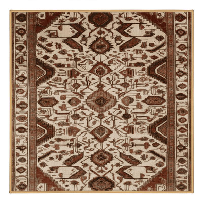 Tapis brun lavable à la machine