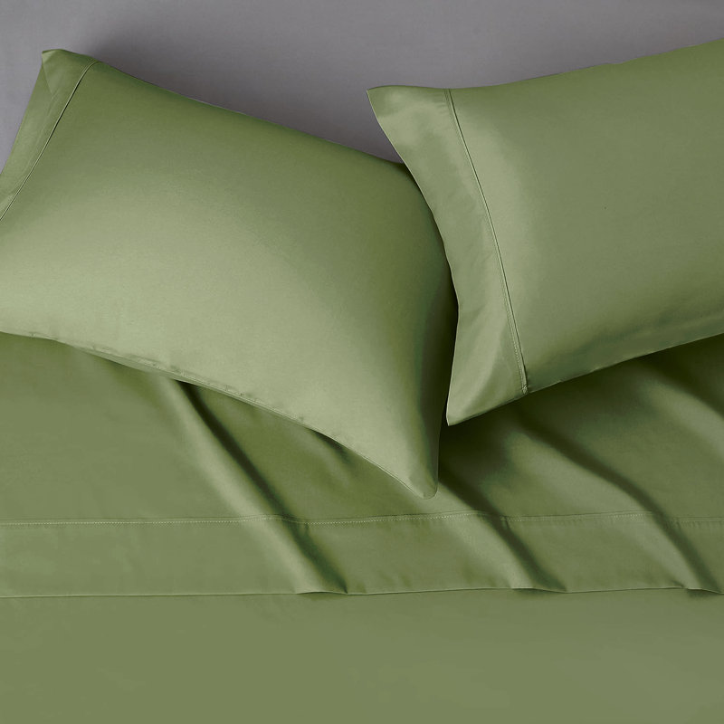 Ensemble de draps 100 % coton à fibres longues haut de gamme Milano à contexture de 1000 fils, ISE
