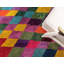 Tapis rouge / vert / mauve à motif géométrique Auyeung-954522607