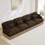 Canapé 131 places confortable en chenille à imprimé léopard de 131 po, bord à pampille délicat, canapé modulaire à la mode moderne, conception ergonomique du bas, assemblage facile, siège profond pour le salon, brun noir-132848905-132848906