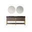 Ensemble de meuble-lavabo double 72 "avec miroir