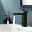 Brushed Black Basin Tap - Single Handle With Ceramic Filler For Bathroom Modern Deck-Mounted Faucet Cartridge Valve And Easy Water Flow Control