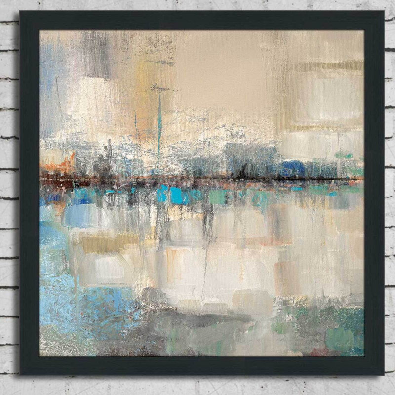 Shoreline Reflection II par Ruane Manning - reproduction de cadre photo, H 39,5 po x l 39,5 po x P 0,75 po