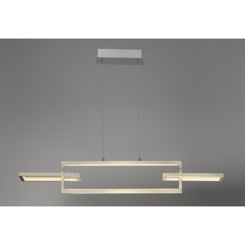 Siri 3 - Light Satin Nickel LED Kitchen Island Pendant