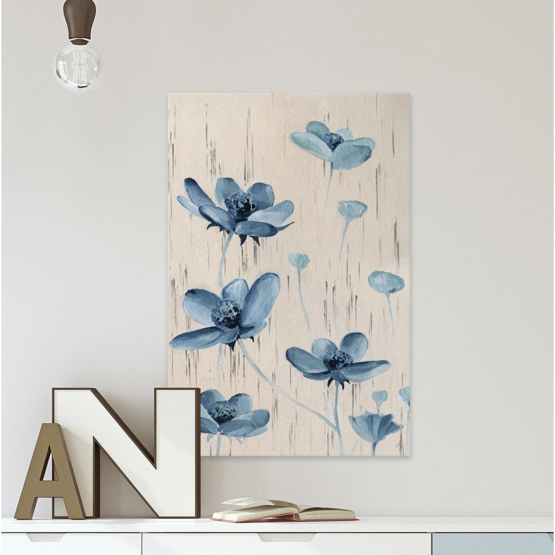 Floating Flowers 1 Piece Wrapped Canvas Painting, 38cm H x 25cm W