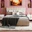 Grand lit plateforme tapissier-2107641157
