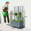 Jardinières mobiles avec treillis, polypropylène durable, conception extérieure moderne