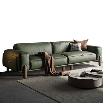 Genuine Leather Modular Sofa cushion couch