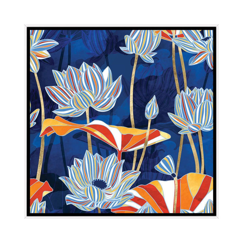 «Bold Botanical», reproduction d'impression, Aucun mat, H 37 po x l 37 po x P 1,5 po, Toile blanche encadrée