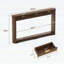 Console en bois à motif ondulé avec tiroirs-886484127
