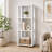 39" White 4 Tier Bookcase