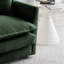 Canapé modulaire surdimensionné en L modulaire avec repose-pieds réversible, chenille verte