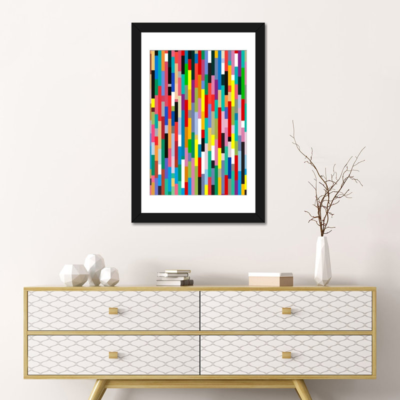 «Johann Sebastian Bach», impression sur toile, H 32 po x l 24 po x P 1 po, Papier d'art encadré noir, Blanc