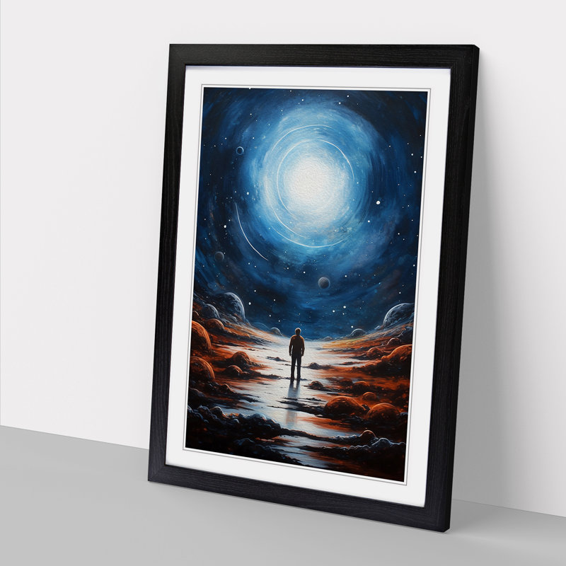 Single Picture Frame Print on Wood, Black Framed, 64cm H x 46cm W