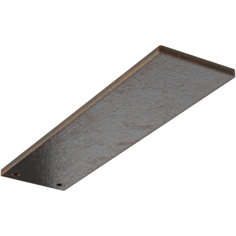Support en acier caché de 3 po x P 12 po avec profondeur de soutien de 8 po, bronze antique, H 0,25 po x l 3 po x P 12 po
