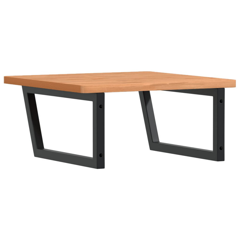 Arianah 60cm Solid Wood Bathroom Vanity Top, Beech/Black