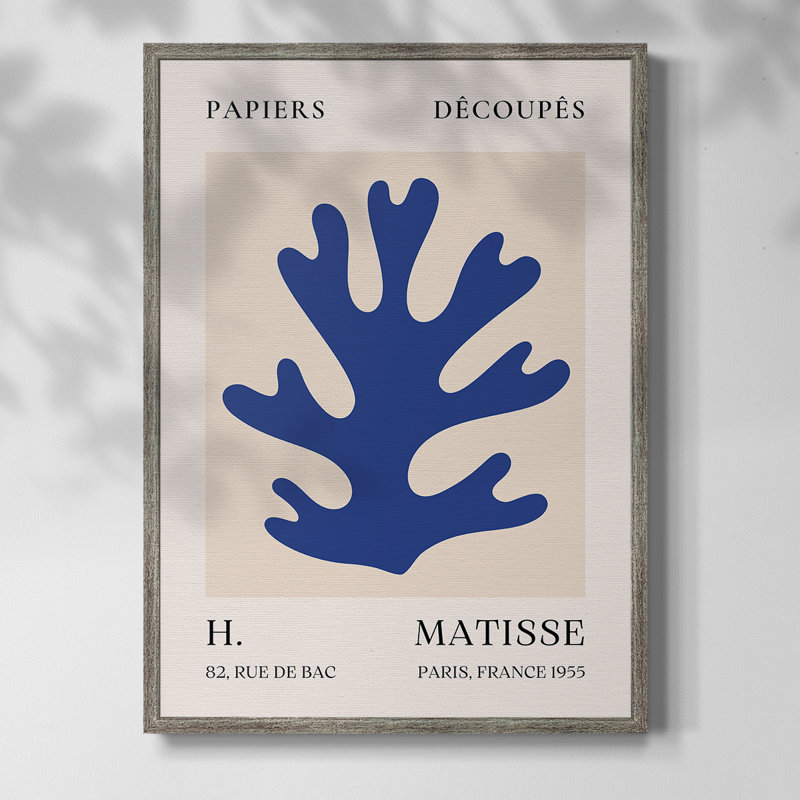 Matisse CLVII, reproduction d'art encadrée - bois massif, H 21 po x l 17 po