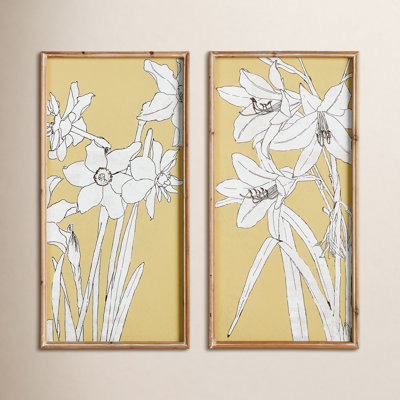 Flowering Amaryllis 2-Piece Print Set