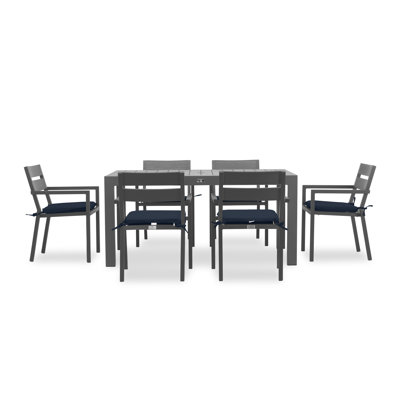 Pacifica Outdoor 7 - Piece Dining Set with Cushions