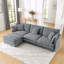 Canapé modulaire en L avec repose-pieds et canapé convertible surdimensionné pour 4 personnes Modern Home Living-1597791060