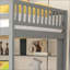 Lit mezzanine double avec bureau intégré-938811680