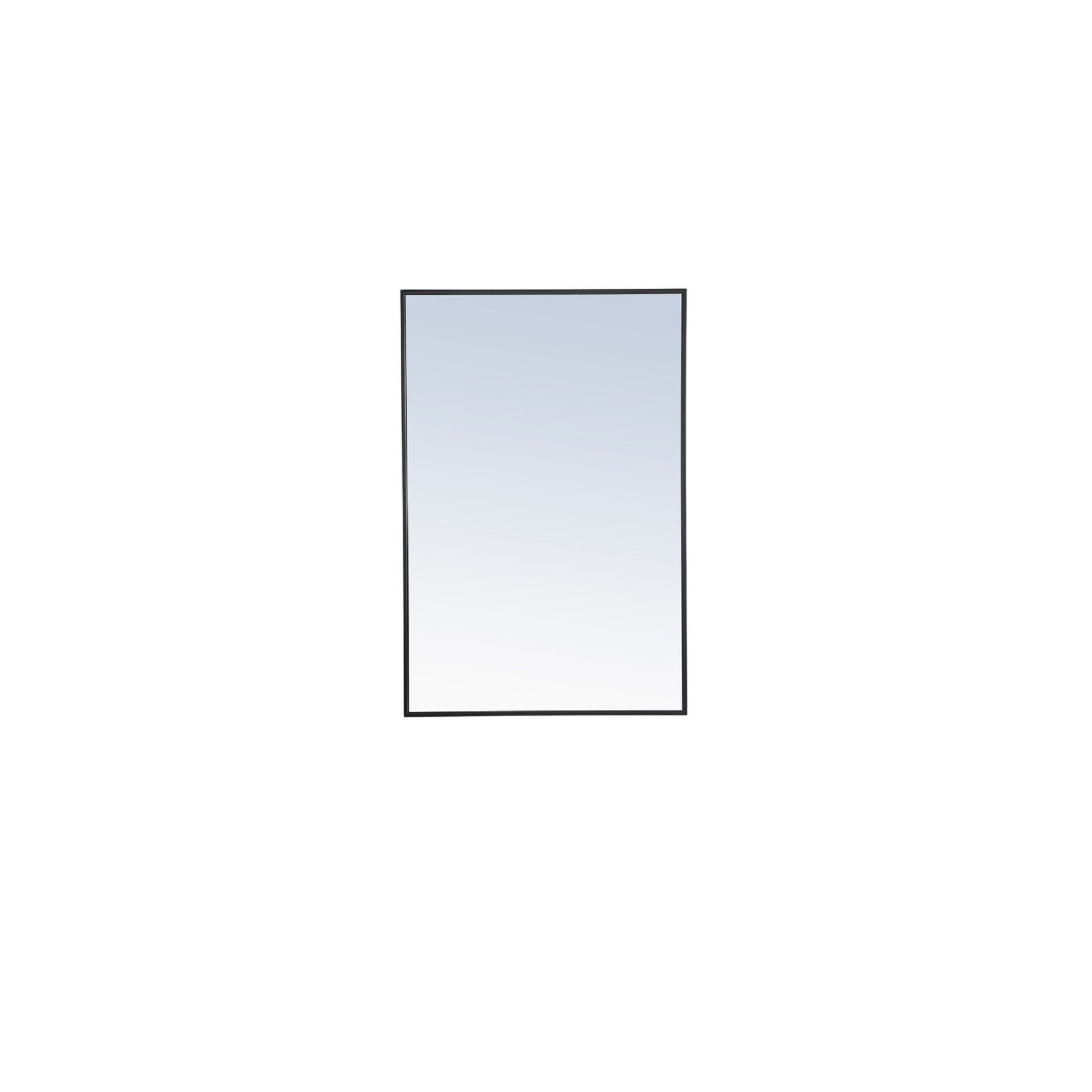 Sabine Metal Rectangle Wall Mirror, 42" x 28", Black
