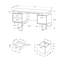 Bureau d'ordinateur, bureau personnel, ordinateur portable, installation à gauche, à droite, tiroirs de rangement, L 60 po, travail, métal stratifié, contemporain, moderne-111949555