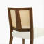 Ensemble de 2 chaises en rotin sans accoudoirs (noyer + beige)-1297281359-1297281353