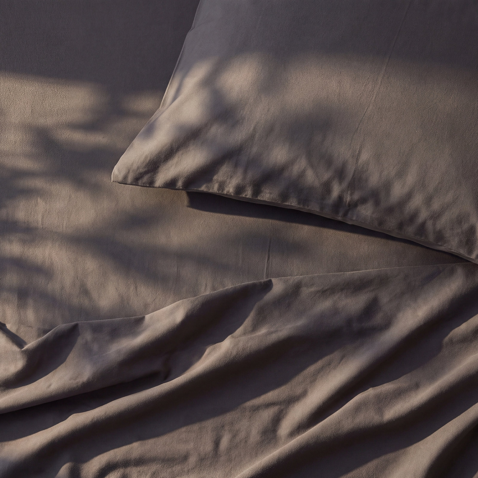 Egyptian Cotton Percale Sheet Set, Charcoal, Queen
