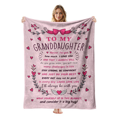 Couverture simple en flanelle JYK, en microfibre moelleuse, douce et respirante, 60 po x 80 po, blanc, cœurs roses