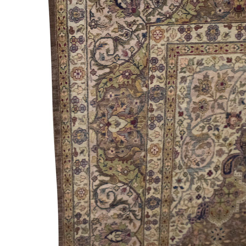 Hand Woven Silk and Wool Oriental Area Rug