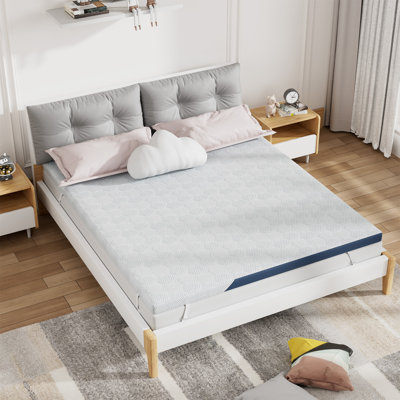 3-inch Memory Foam Mattress Topper  Cover for Back Pain with Cooling and Anti-Slip Features Cooling Gel Mattress Pad for Bed and Sofa Bed