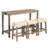 4-Piece Bar Table Set With Power Outlet, Dining Bar Table And Chairs Set,Bar Table Set With 3 Padded Stools For Living Room, Dining Room, Game Room-1060988223-1060988222