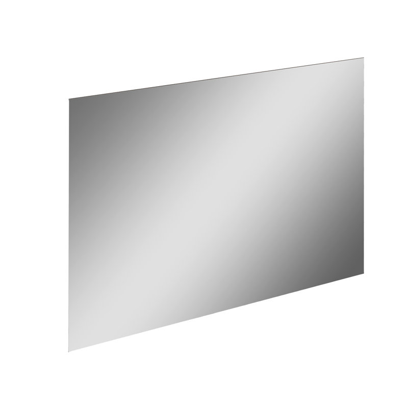 Trevino Glass Flat Wall Mirror, 70cm H x 110cm W, White