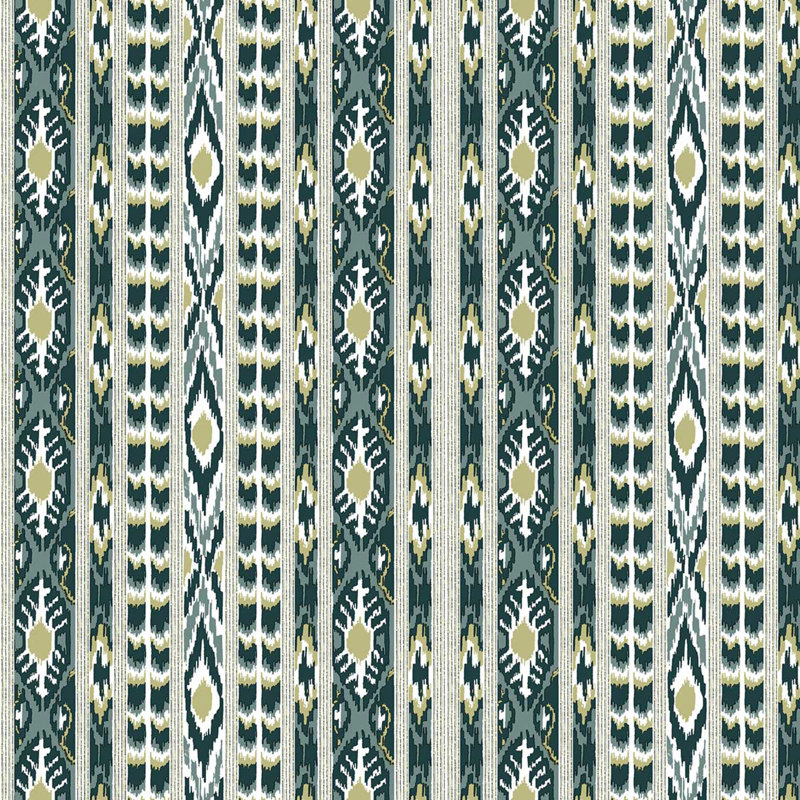 Origen Dos Apache Geometric Wallpaper Roll, Agua/Lima