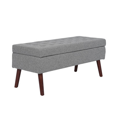 Banc de rangement avec banc de rangement pour la chambre à coucher Banc de bout de lit Banc de pied de lit Banc d'entrée avec repose-pieds Banc de rangement l 43,7 po x P 18,1 po