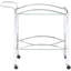 Chariot-bar rectangulaire en métal avec 2 tablettes en verre, apportant une ambiance contemporaine à la salle à manger, mouvement sans effort avec tablette, idéal pour l'organisation de la pièce, conception mobile lisse