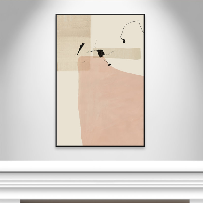 Cartez Soft Tempo - peinture sur toile à cadre flottant, H 61,5 po x l 41,5 po, Cadre noir