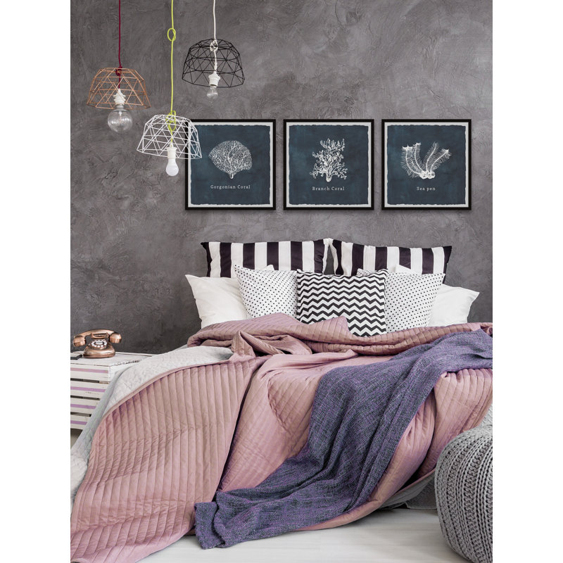 Wadhurst Gorgonian Coral by Marmont Hill - 3 Piece Print Set, 30cm H x 30cm W x 3.81cm D
