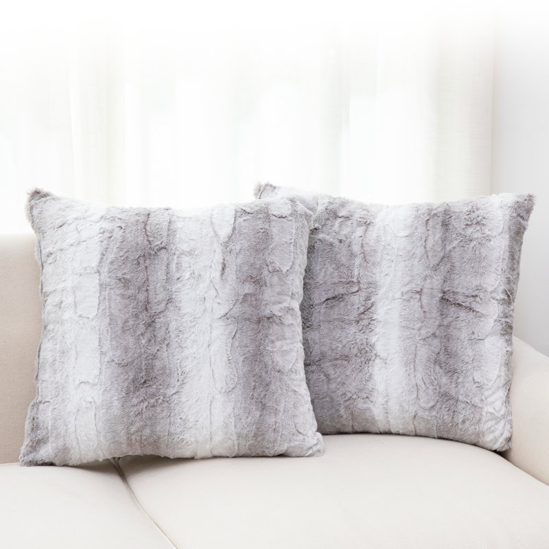 Faux Fur Throw Pillow