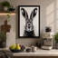 Hare in Bold Relief Graphic Art 1 Piece Wrapped Canvas Wall Art-253819191-253819180