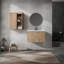 Meuble-lavabo mural de 30 pouces avec lavabo et armoire latérale, solution de rangement moderne pour salles de bain élégantes-2074324147