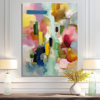 Reproduction d'art sur toile rose