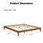 Structure de lit plateforme en bois de bambou sec très grand 12 pouces-1165306145