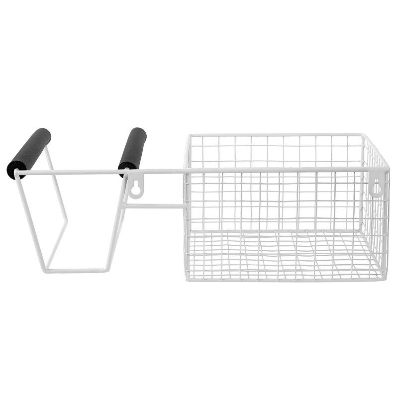 Metal Wall Mounted Multi-Use Sports Rack, White