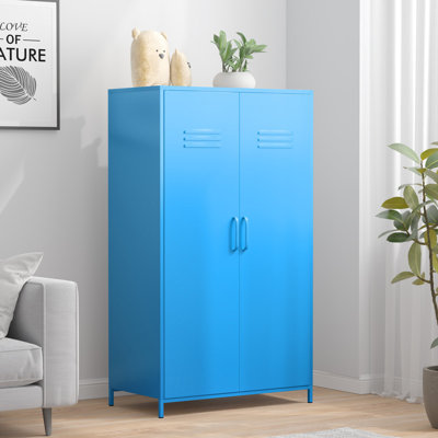 Armoire-penderie 51 po en métal pour suspendre des vêtements à la salle de sport et à l'école
