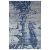 Himalayan Art Windsom Hand Woven Silk and Wool Abstract Area Rug